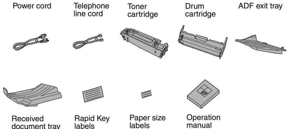 SHARP FO-DC635 - Unpacking Checklist - 1