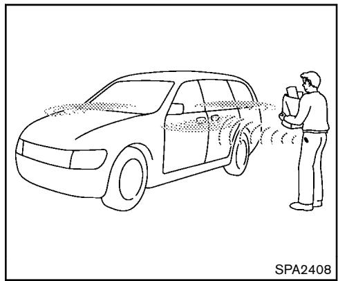 NISSAN JUKE - Precautions à prendre pour le verrouilage/deverrouilage de portique - 1