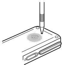 SHARP PA-VR10E - Per insere le batterie e ripristinare (inizializzare) il registratore, procedere come segue - 3