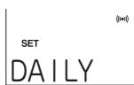 SHARP PA-VR10E - Premere il pulsante di direzione (+) o (-) per selezionale "ONCE" o "DAILY", quindi premere il pulsante OK. - 1
