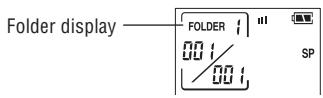 SHARP PA-VR10E - Select the standby mode screen and then press the FOLDER/ REPEAT button to select the folder in which the recording will be stored. Then press the OK button. - 1