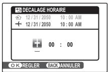 FUJIFILM Z33WP - Spécifiez la différence entre l'heure locale et votre fuseau hora. - 3