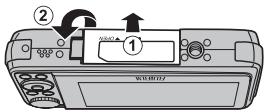 FUJIFILM FINEPIX REAL 3D W3 - ■ Insertion d'une carte mémoire - 1