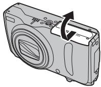 FUJIFILM F300EXR - Insertion de la batterie - 1