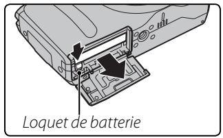 FUJIFILM F300EXR - Retrait de la batterie - 1