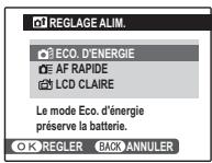 FUJIFILM F300EXR - Choisissez les options de gestion de l'énergie. - 1