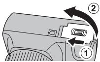 FUJIFILM FINEPIX SL 260 - Insertion de la batterie et d'une carte mémoire - 1