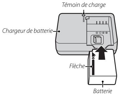 FUJIFILM X-PRO1 - Insérez la batterie dans le chargeur. - 1
