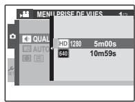 FUJIFILM FINEPIX F80EXR - Choix de la taille du cadre - 1