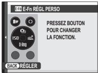 FUJIFILM FINEPIX F900EXR - ■ Utilisation du menu E-Fn RÉGL PERSO - 1