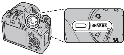 FUJIFILM FINEPIX SL260, FINEPIX SL280, FINEPIX SL300, SL310 - Sélectionnez le mode SRAUTO. - 1