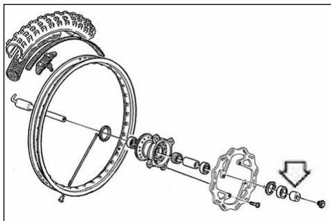 HUSQVARNA HVA WR 300 2010 - Rémontage de la roue avant - 2