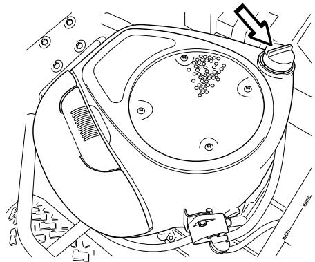 HUSQVARNA RIDER 16C - Contrôle du niveau d'huile du moteur - 1