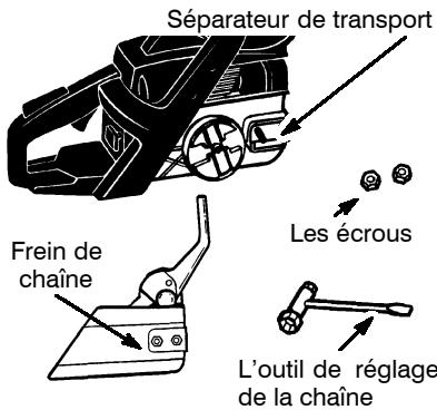 HUSQVARNA 136 - INSTALLATION DE LA BARRE ET LA CHAINE (Si elles n'ont pas été déjà installées) - 1