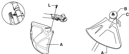 HUSQVARNA 233 RJ - Montering av bladbeskyttelse, gressblad og gresskniv - 6