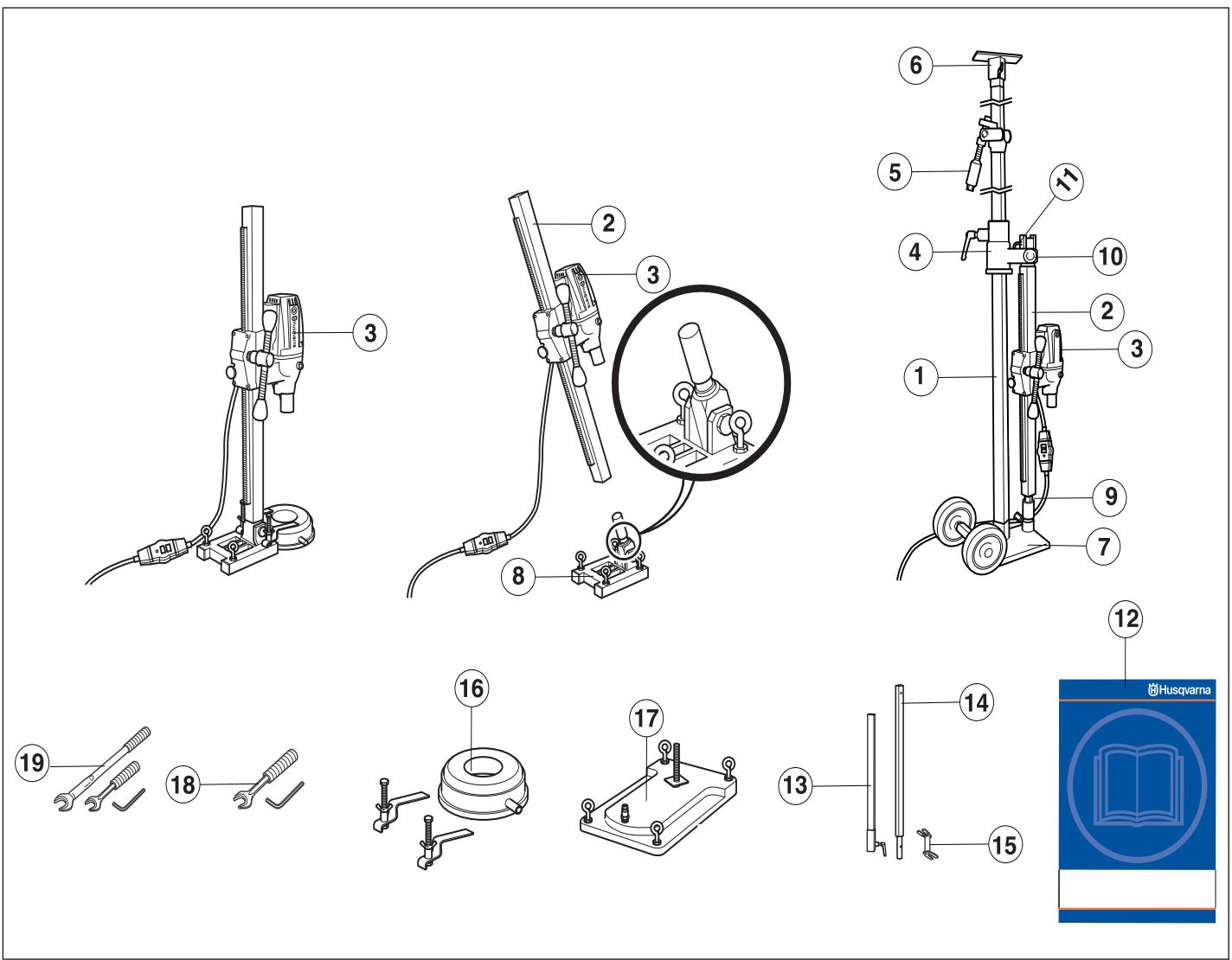 HUSQVARNA DM S160 - QUELS SONT LES COMPOSANTS? - 1