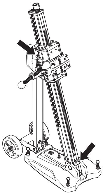 HUSQVARNA DM S240 - Adjust the column tilt - 1