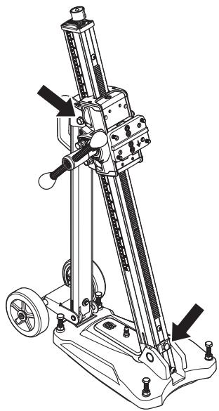 HUSQVARNA DM S240 - Régler l'inclinaison de la colonne - 1