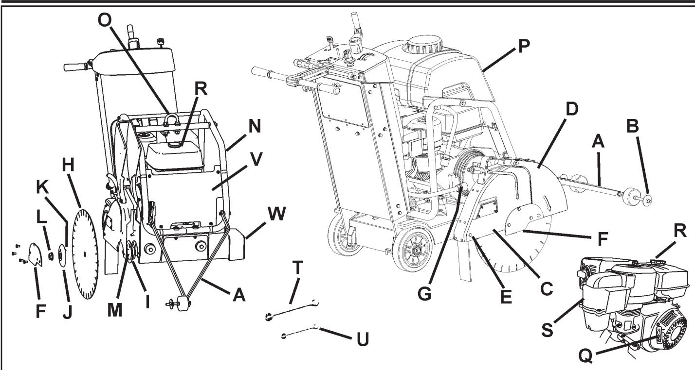 HUSQVARNA FS 413 - IDENTIFICACION DE LAS PIEZAS (QUE ES QUE) - 1