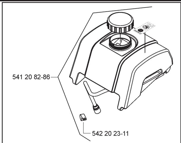 HUSQVARNA FS 413 - Install Water Tank (P) (if equipped): - 1