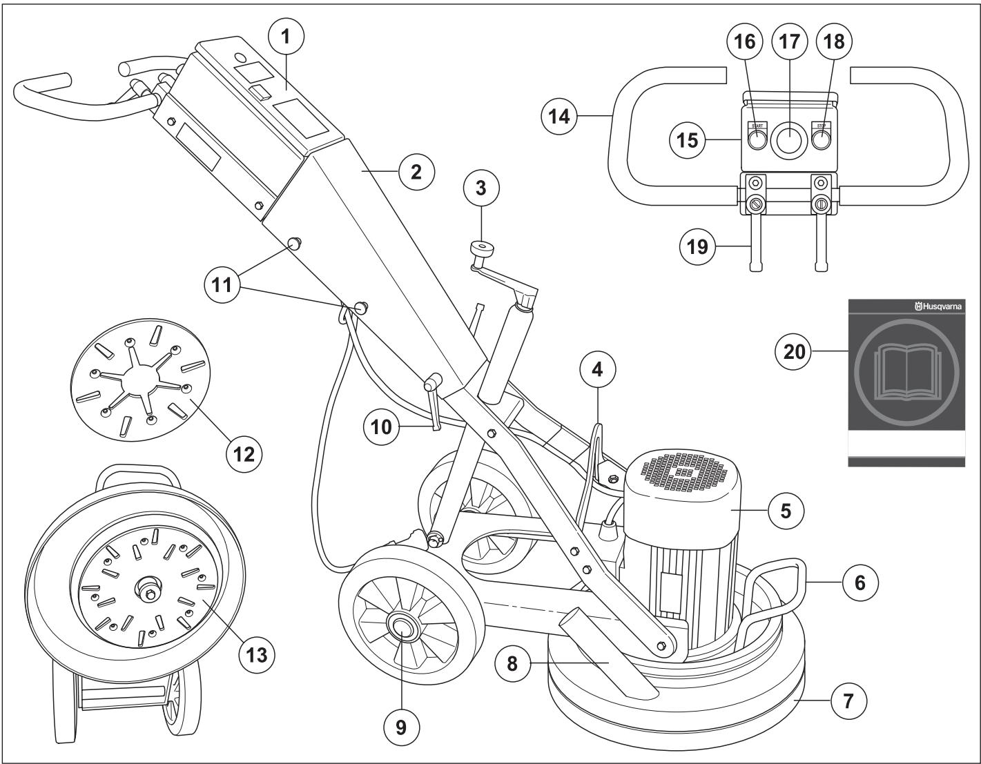 HUSQVARNA PG 400 SF - QUELS SONT LES COMPOSANTS? - 1