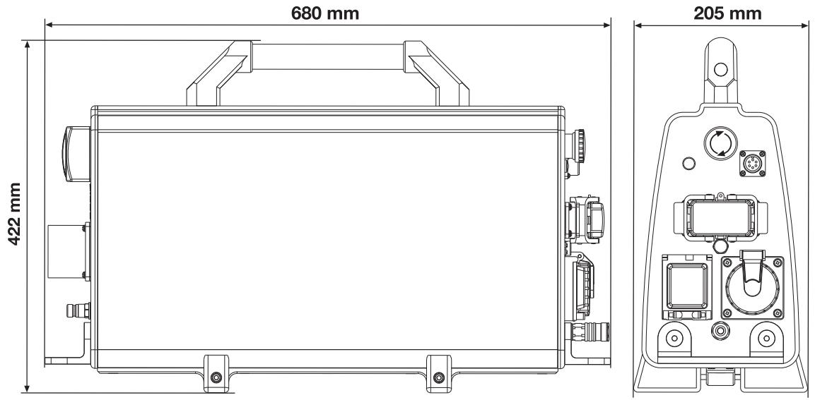 HUSQVARNA PP 480 HF - Dimensions - 1