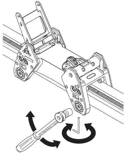HUSQVARNA WS 460 - Ajuste de los rodillos inferiores - 1