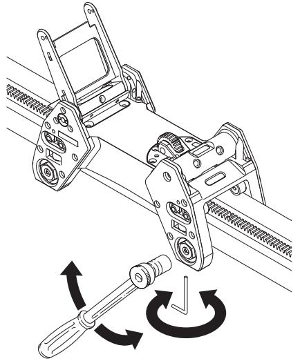 HUSQVARNA WS 460 - Justieren der unteren Rollen - 1