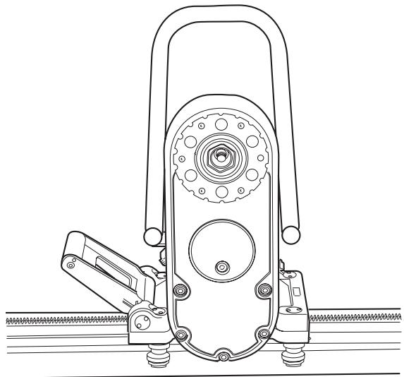 HUSQVARNA WS 463 - Mount the saw carriage and saw - 1