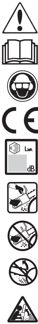 HUSQVARNA 236 E - Symbols on the machine: - 1