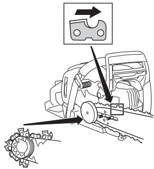 HUSQVARNA 562 XPG - Montage du guide-chaine et de la chaîne - 6