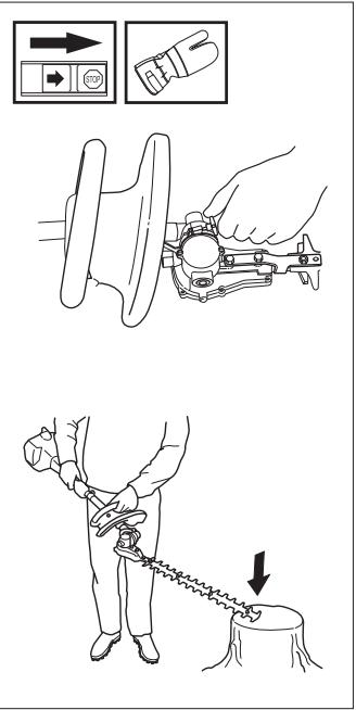 HUSQVARNA COMPLÉMENT TAILLE-HAIE - Changing the hedge trimmer angle - 1