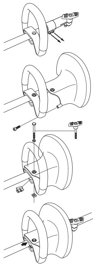 HUSQVARNA COMPLÉMENT TAILLE-HAIE - Montage du protège-mains et de la poignée en boucle - 1