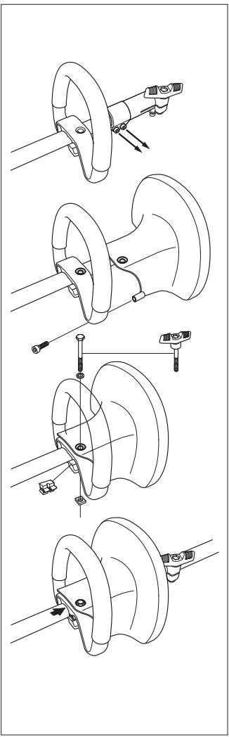 HUSQVARNA COMPLÉMENT TAILLE-HAIE - Fitting the hand guard and loop handle - 1