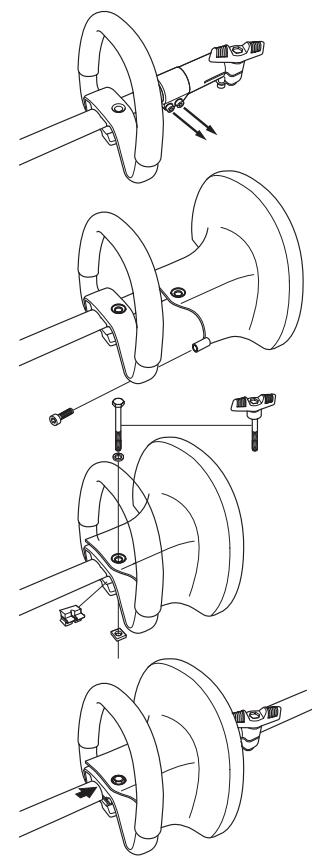 HUSQVARNA COMPLÉMENT TAILLE-HAIE - Montaje de la proteccion para la mano y el mango cerrado - 1