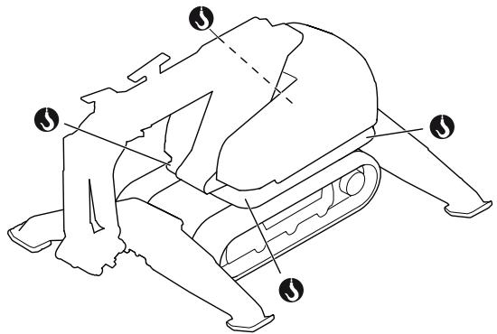 HUSQVARNA DXR 310 - Soulever la machine - 1