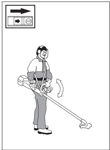 HUSQVARNA J-HANDLE SET 223 L - Adjusting the harness - 1