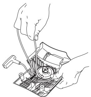 HUSQVARNA K 760 RESCUE - Remplacement d'une corde de lanceur rompue ou usée - 2
