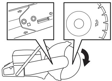HUSQVARNA K 760 RESCUE - Vérification du sens de rotation de la lame - 1