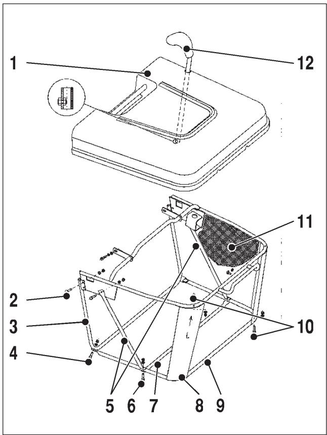 HUSQVARNA RBH 180 - BAC DE RAMASSAGE (FIG. 5) - 1