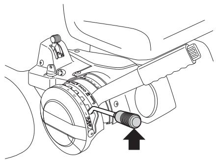 HUSQVARNA RIDER 16 C - Levier de réglage de la hauteur de coupe - 1