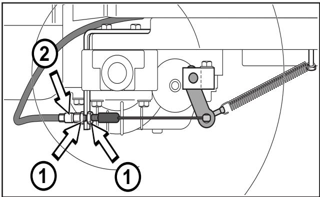 HUSQVARNA RIDER 970 HST - Contrôle et réglage du frein - 1