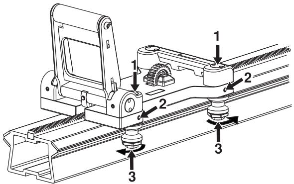 HUSQVARNA WS 482 HF - Réglage des roues de guidage - 1