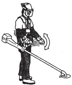 HUSQVARNA 129R - PabHomepHoe pacnpeJeHne Harpy3Kn Ha nJIeHu - 2