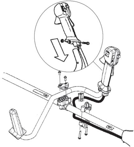HUSQVARNA 129R - Montering af handtaget - 1
