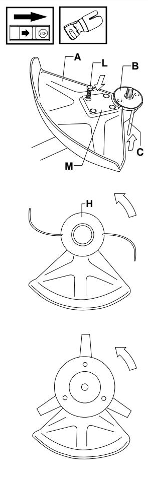 HUSQVARNA 39R - Assembling guard and trimmer head (132R) - 1