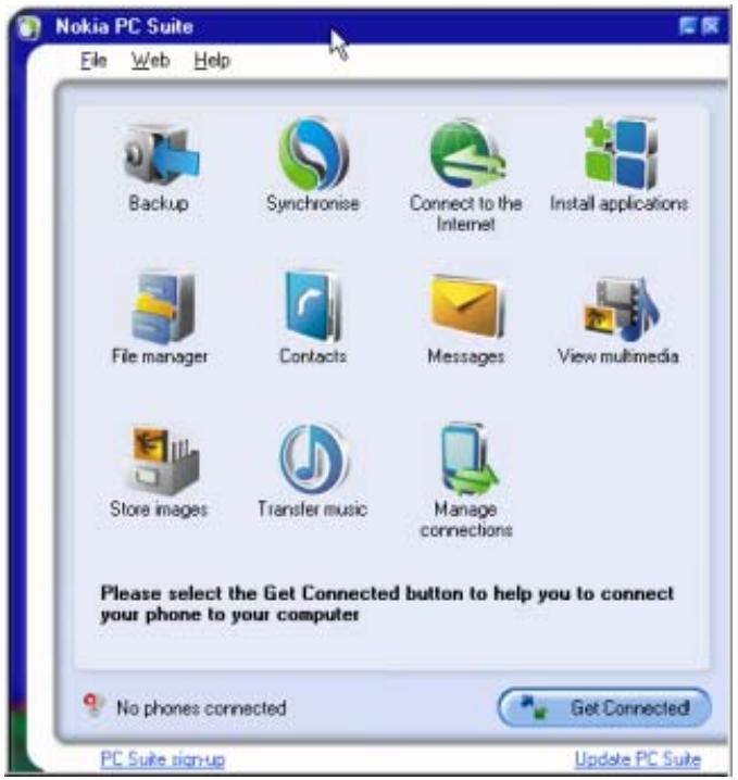 NOKIA PC SUITE 6.82 - Demarrage des applications de Nokia PC Suite - 1