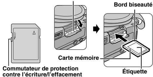 Commutateur de protection contre l'écriture/l'effacement Carte mémoire Bord biseauté Étiquette