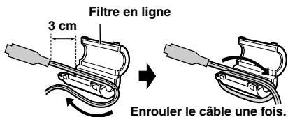 JVC GR-D280E - Comment attacher le filtre en ligne - 2