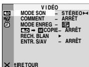 JVC GR-D280E - Pour les menus de lecture vidéo : - 2